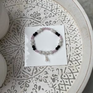 White Moonstone beaded bracelet